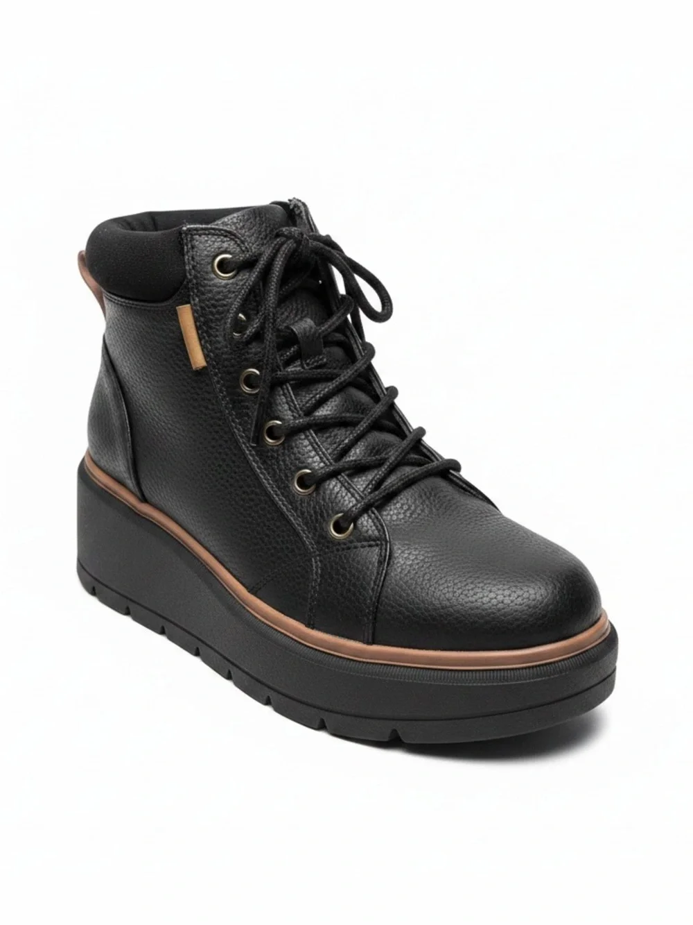 NWT Dr Scholl’s Nice Day Max Alpine Black Wedge Platform Ankle Boot Size 6M